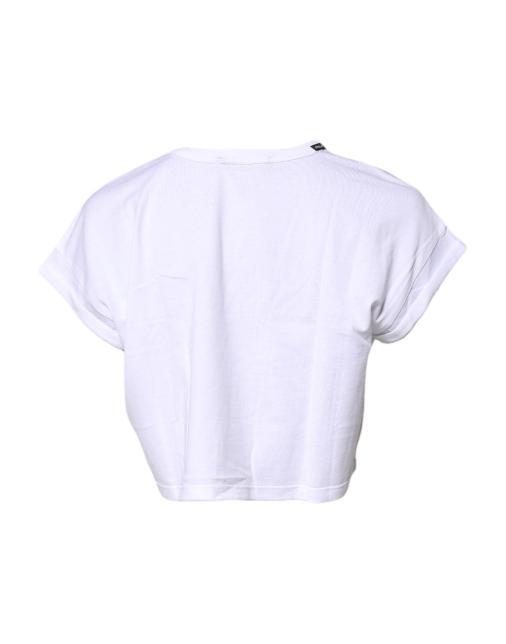 Dolce & Gabbana White Crew-Neck Cotton T-Shirt