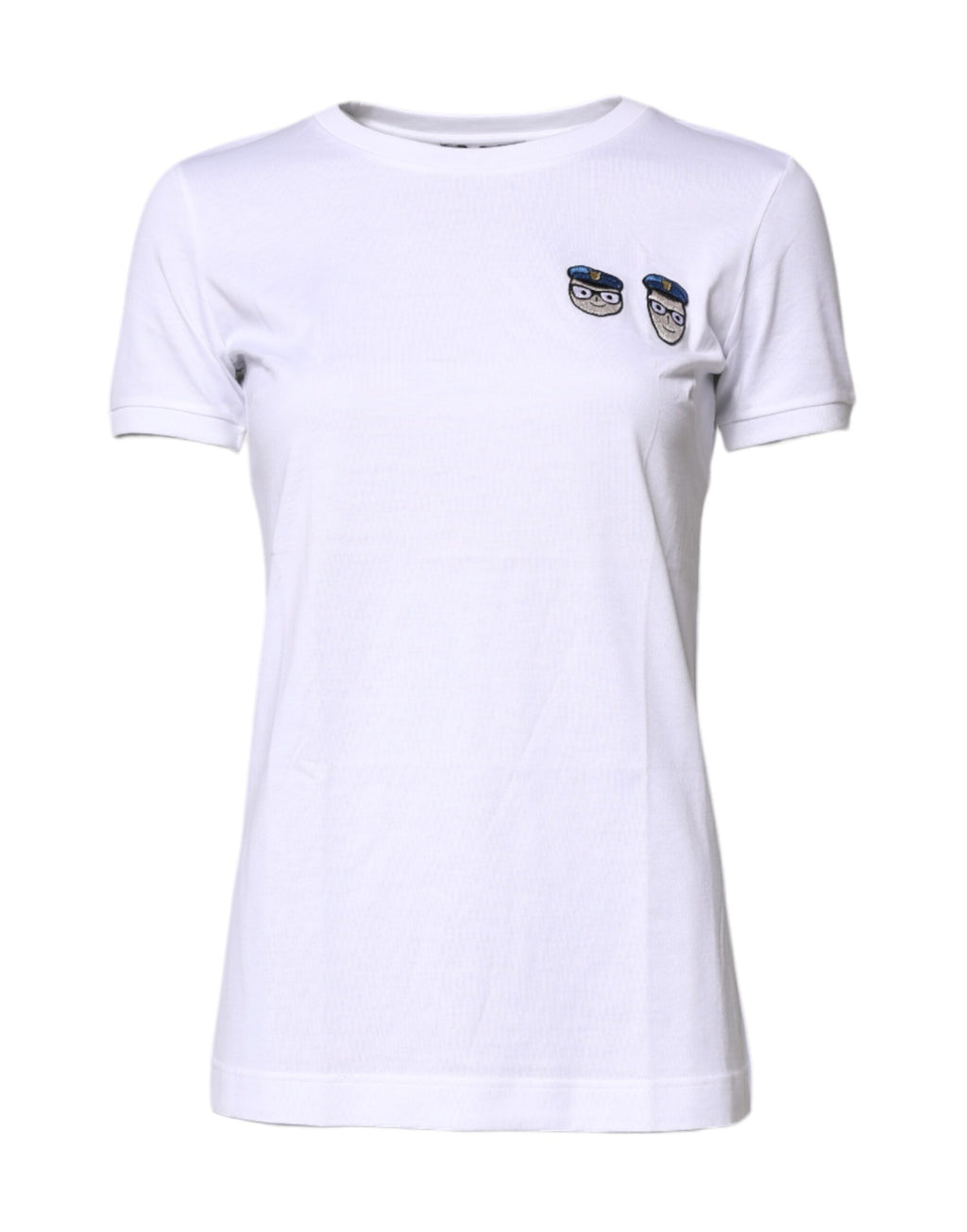 Dolce & Gabbana Weißes #DGFamily Baumwoll-T-Shirt mit Rundhalsausschnitt