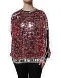 Dolce & Gabbana Rosa DG Queen Pailletten-Pullover
