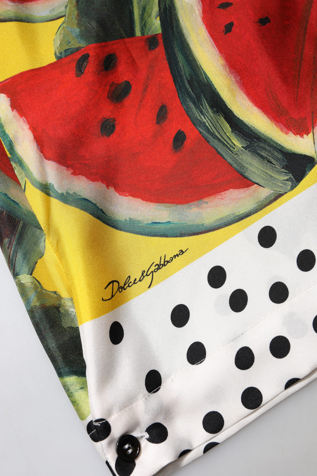 Dolce & Gabbana Multicolor Wassermelone Hemdbluse mit Kragen