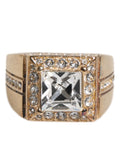 Dolce & Gabbana Gold-Tone Sterling Silver 925 Crystal Ring