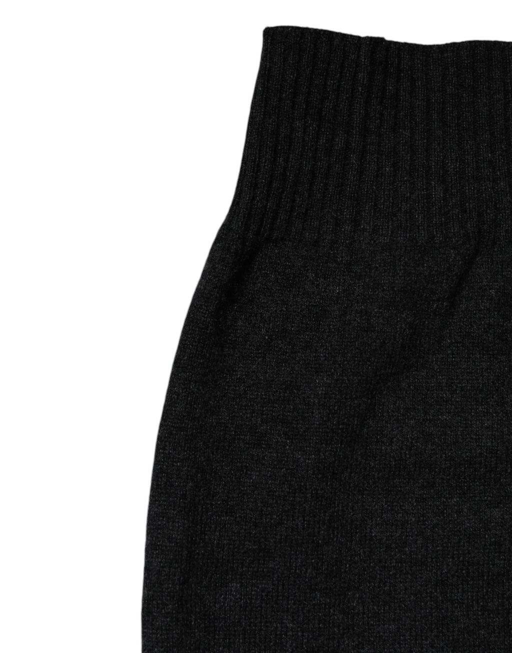 Dolce & Gabbana Schwarzer Kaschmir Strick-Halswärmer Foulard-Schal