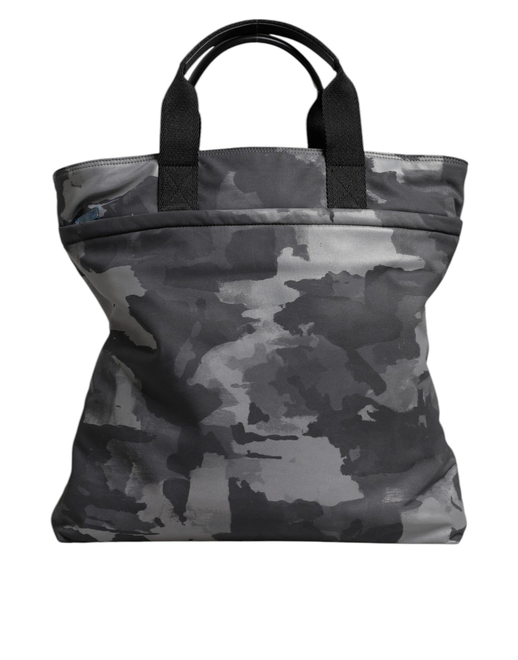 Dolce & Gabbana Grey Camouflage Multi-Pocket Cotton Tote Bag