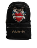 Dolce & Gabbana Black Nylon #DGFAMILY Embellished VULCANO Backpack Bag