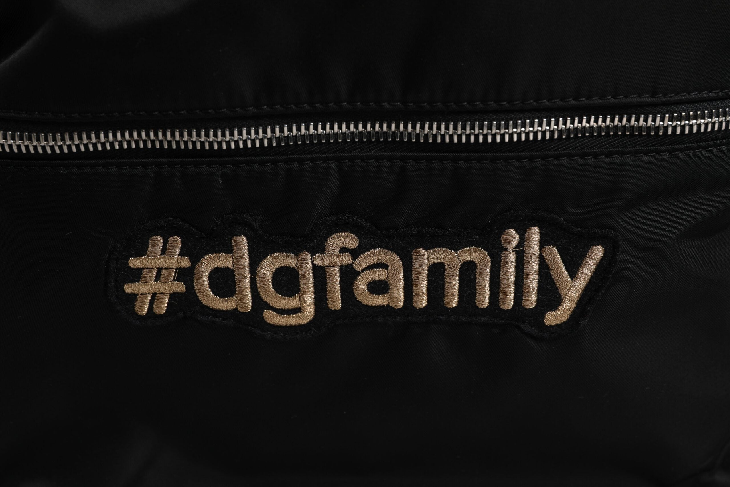 Dolce & Gabbana Black Nylon #DGFAMILY Embellished VULCANO Backpack Bag