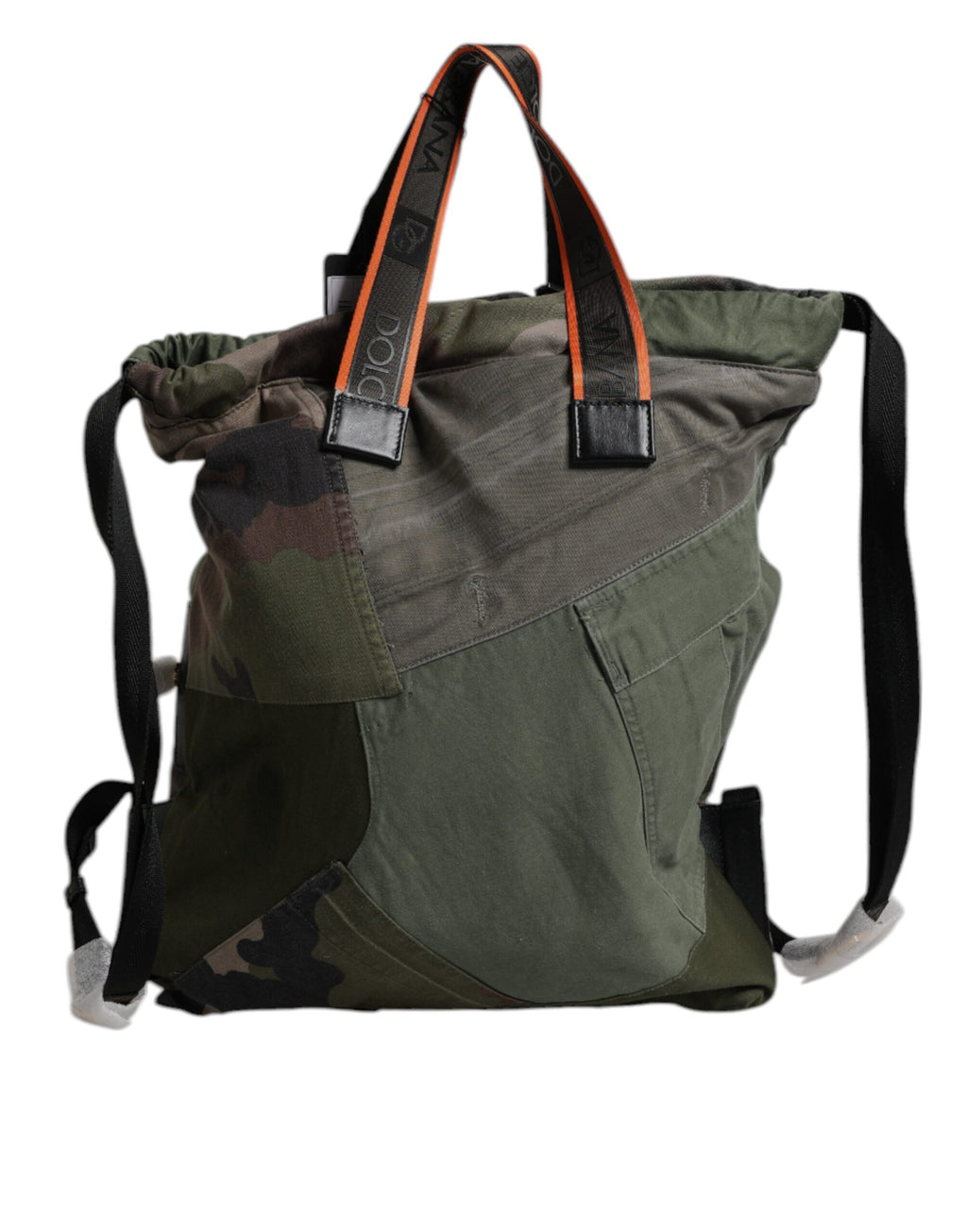 Dolce & Gabbana Militär Grün Patchwork Rucksack Rucksack Tasche