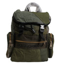 Dolce & Gabbana Military Green Patchwork Travel Backpack