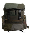Dolce & Gabbana Militärgrünes Patchwork-Reiserucksacktasche