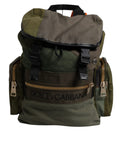 Dolce & Gabbana Military Green Patchwork Travel Backpack