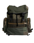 Dolce & Gabbana Militärgrünes Patchwork Schulrucksack Tasche