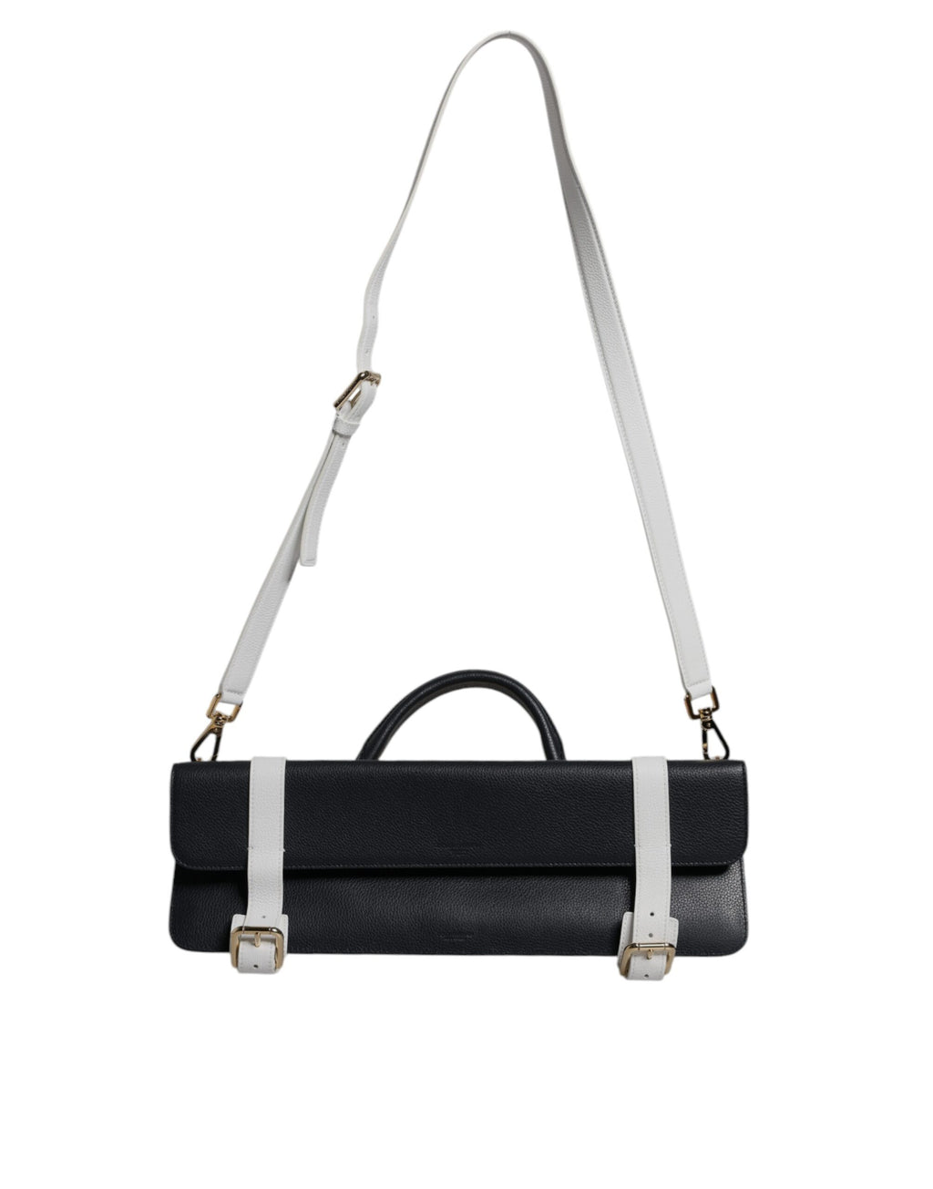Dolce & Gabbana Blue and White Calfskin Crossbody Shoulder Bag