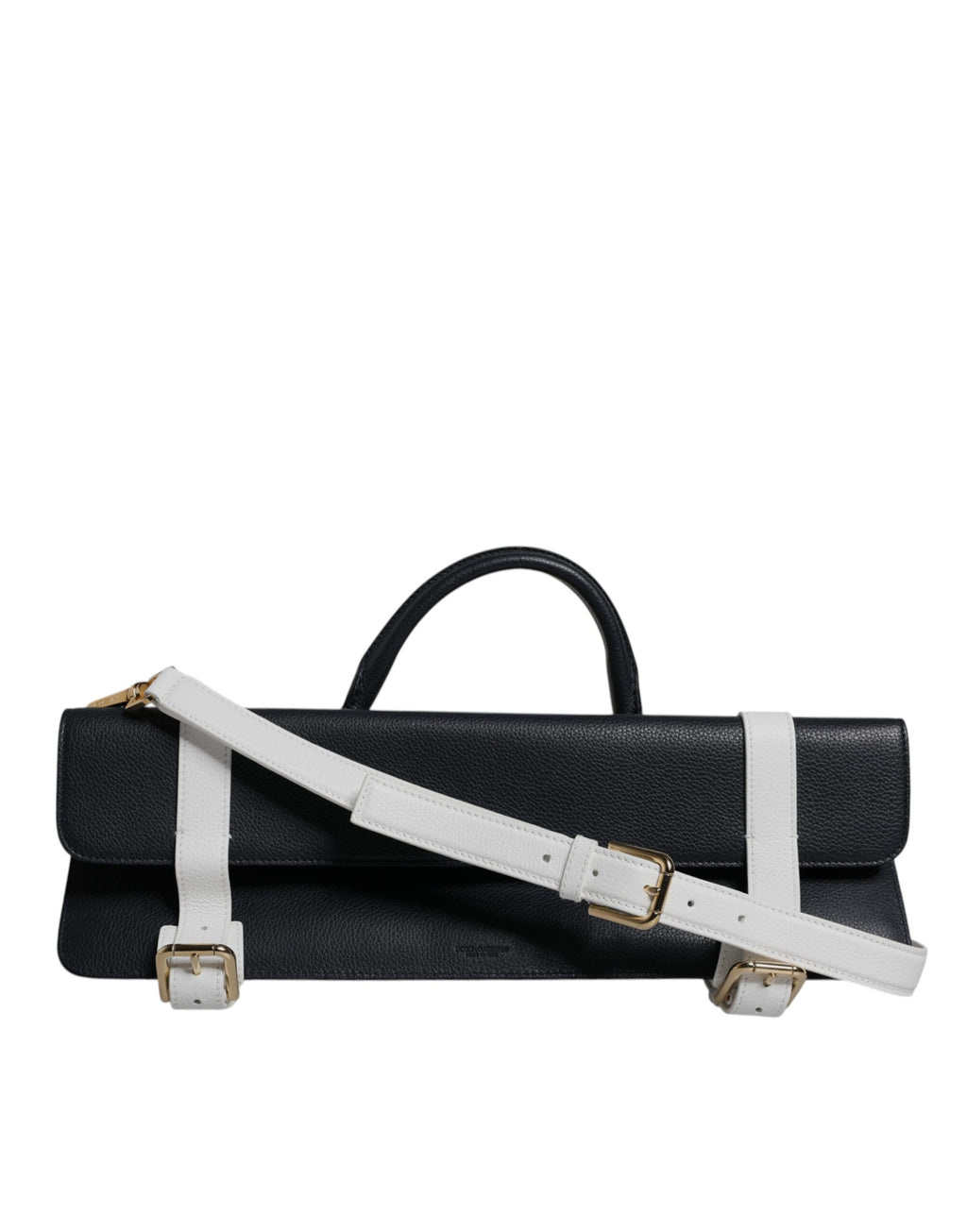 Dolce & Gabbana Blue and White Calfskin Crossbody Shoulder Bag