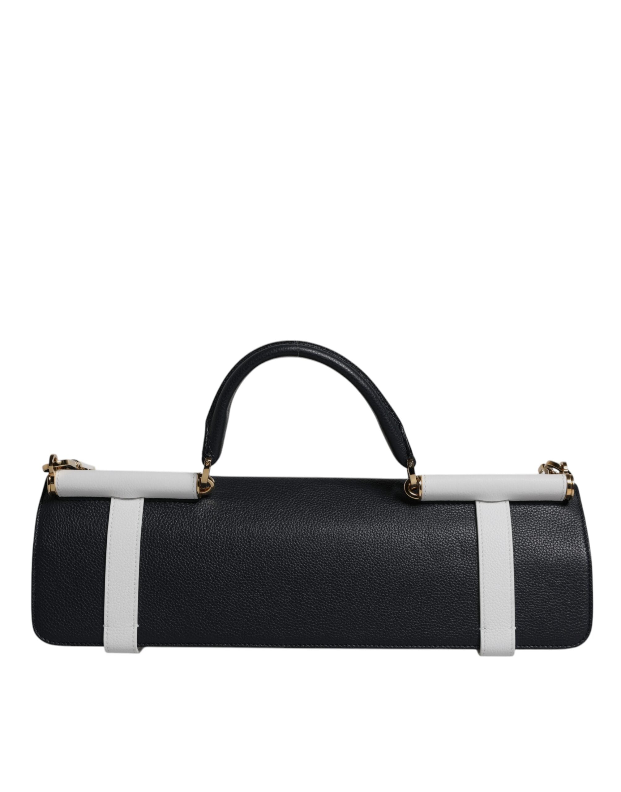 Dolce & Gabbana Blue and White Calfskin Crossbody Shoulder Bag
