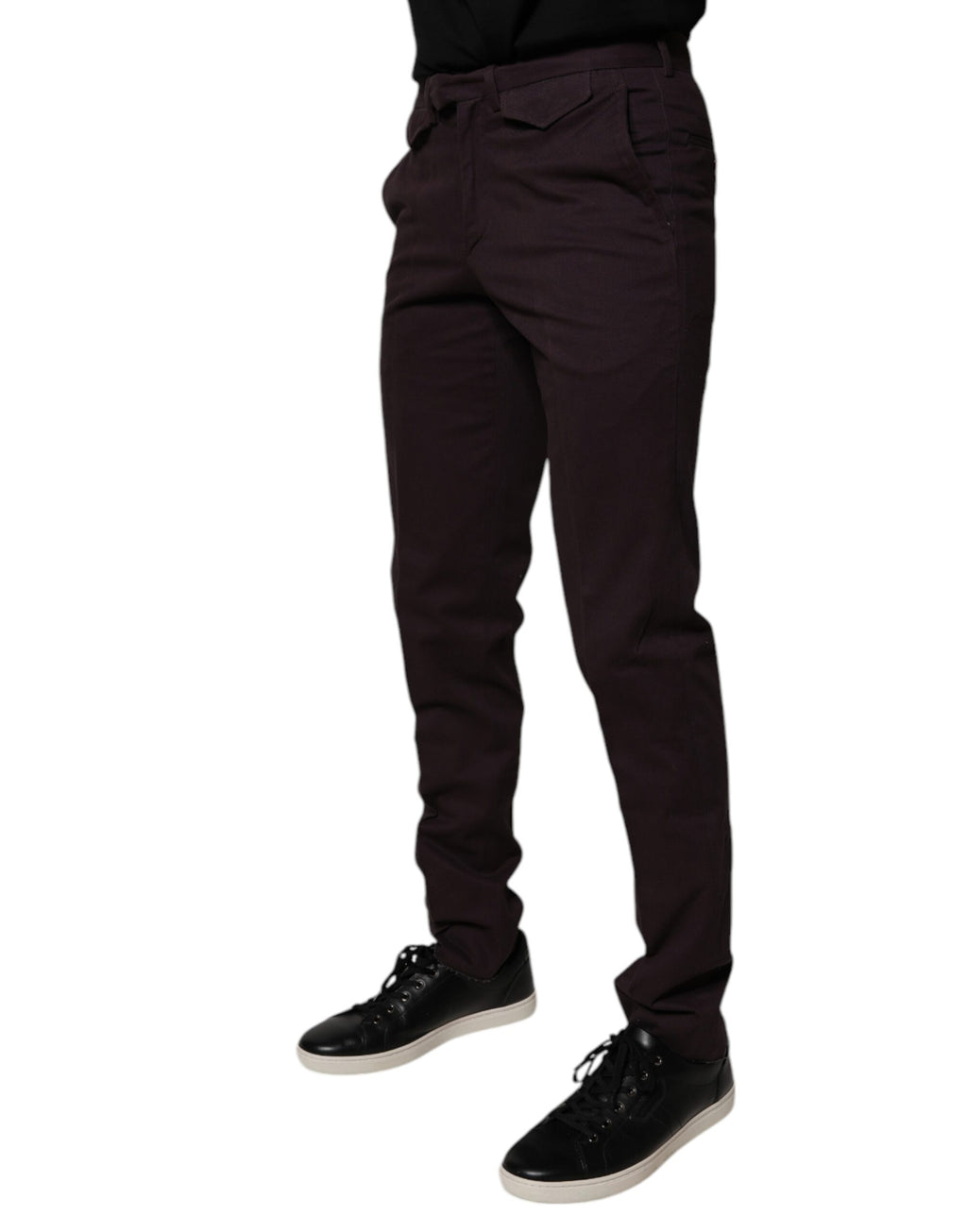 BENCIVENGA Brown Pure Cotton Slim Fit Men's Suit Trousers