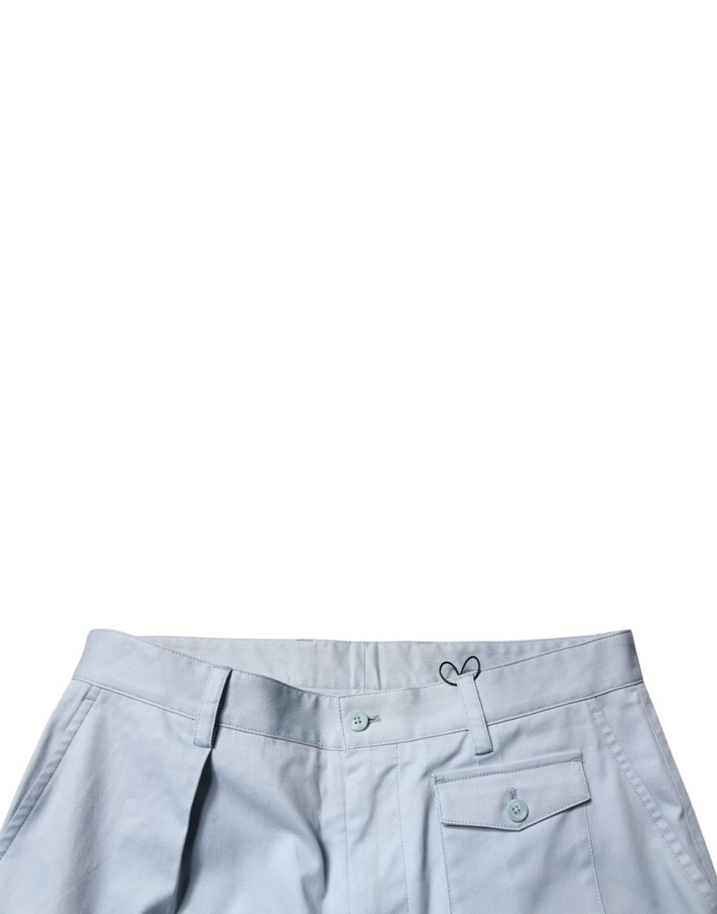Dolce & Gabbana Light Blue Cotton Cargo Tapered Trousers