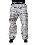 Dolce & Gabbana Weiße Logo Print Straight Herren Denim Jeans