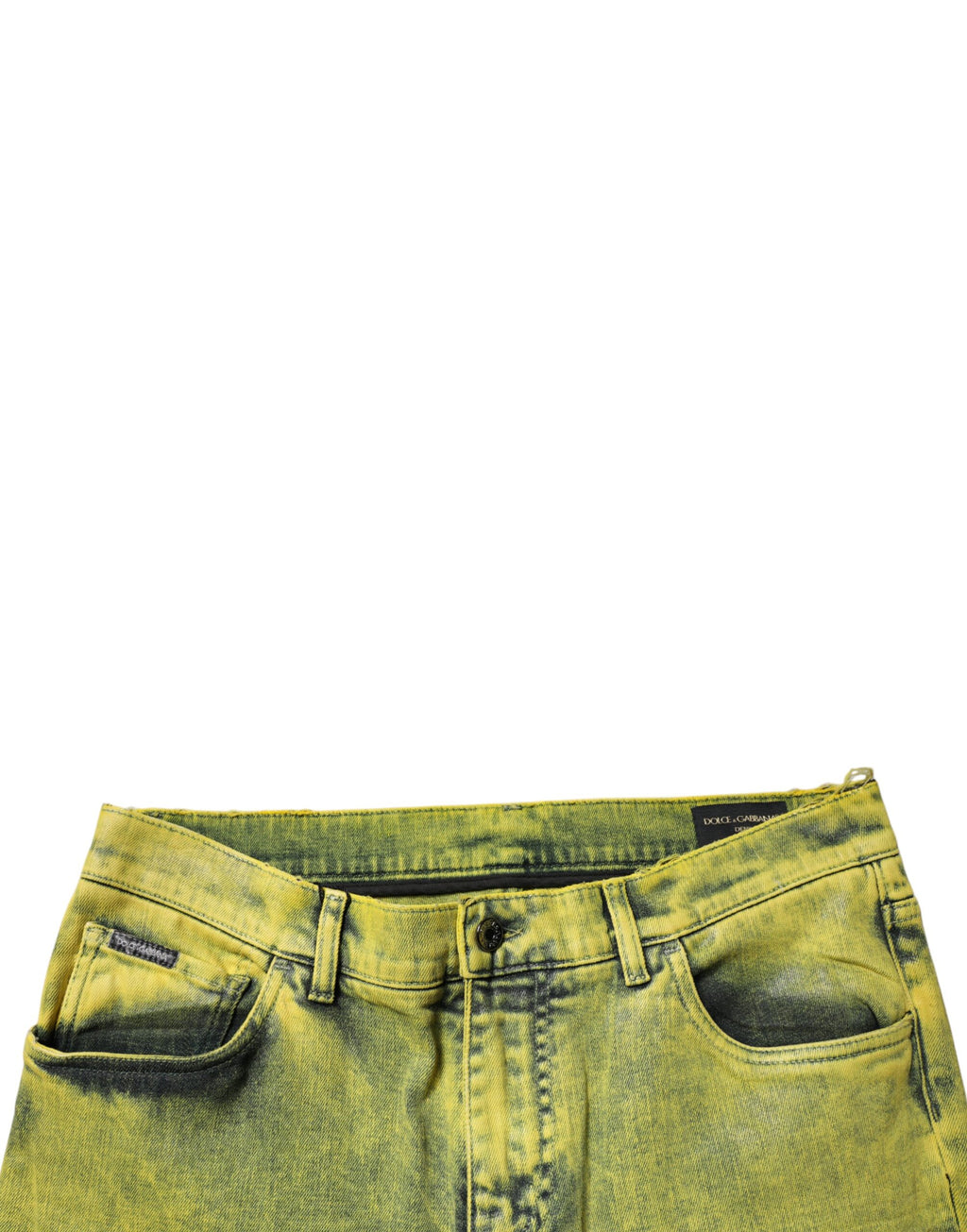 Dolce & Gabbana Men's Yellow Cotton-Stretch Skinny Denim Jeans