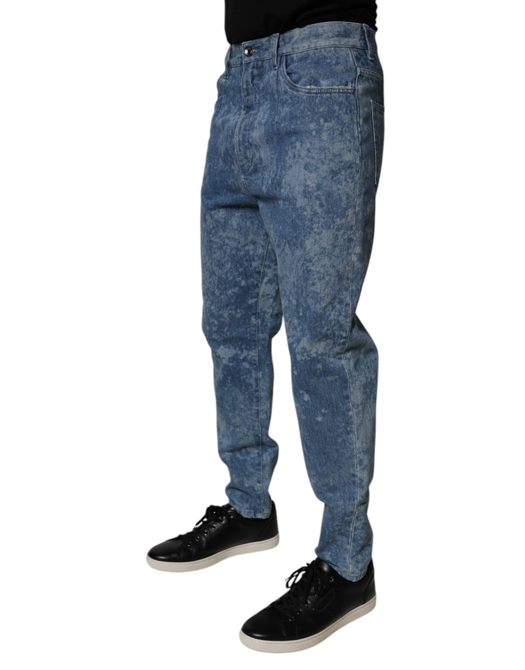 Dolce & Gabbana Blue Tie Dye Cotton Skinny Men's Denim Jeans