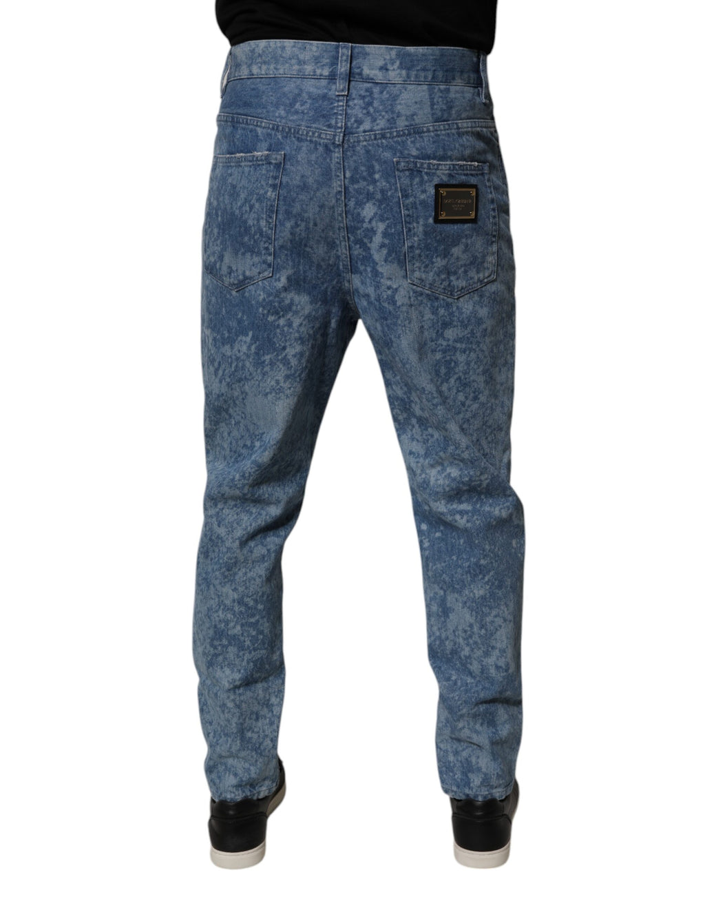Dolce & Gabbana Blue Tie Dye Cotton Skinny Men's Denim Jeans