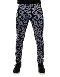 Dolce & Gabbana Schwarze Logo-Monogramm-Baumwoll-Skinny-Denim-Jeans