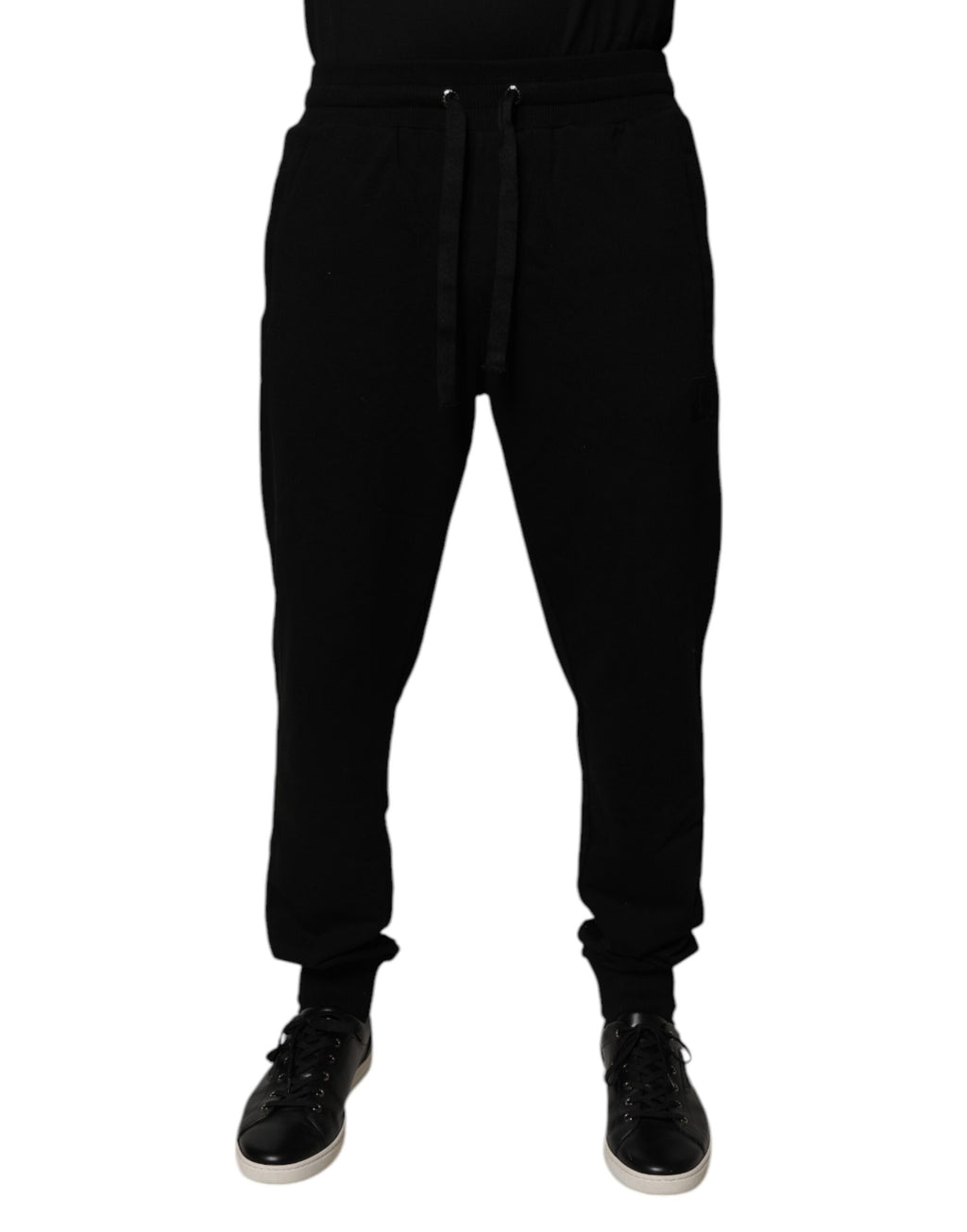 Dolce & Gabbana Black Mid-Rise Cotton Jogger Sweatpants