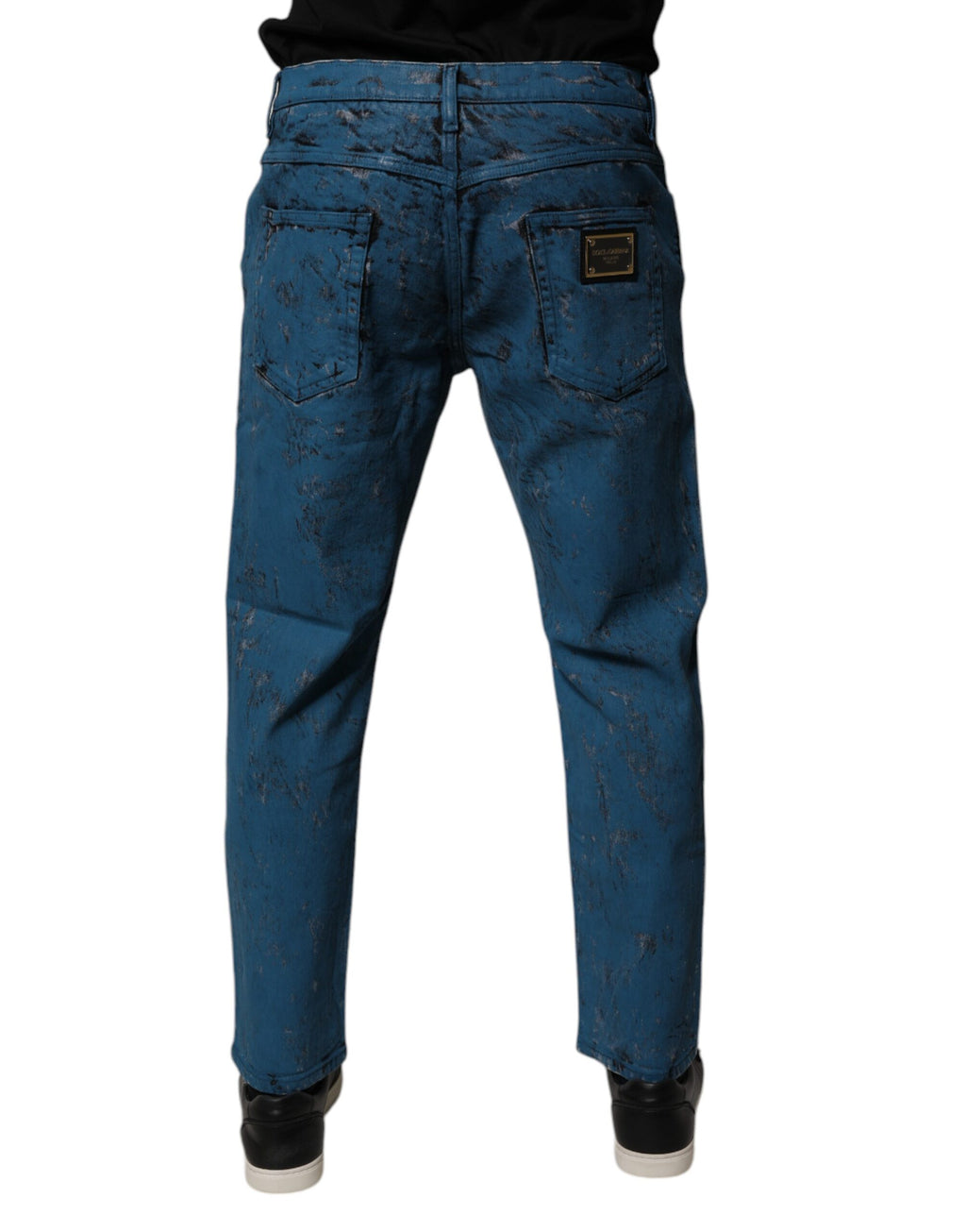 Dolce & Gabbana Blue Tie Dye Cotton Skinny Men's Denim Jeans