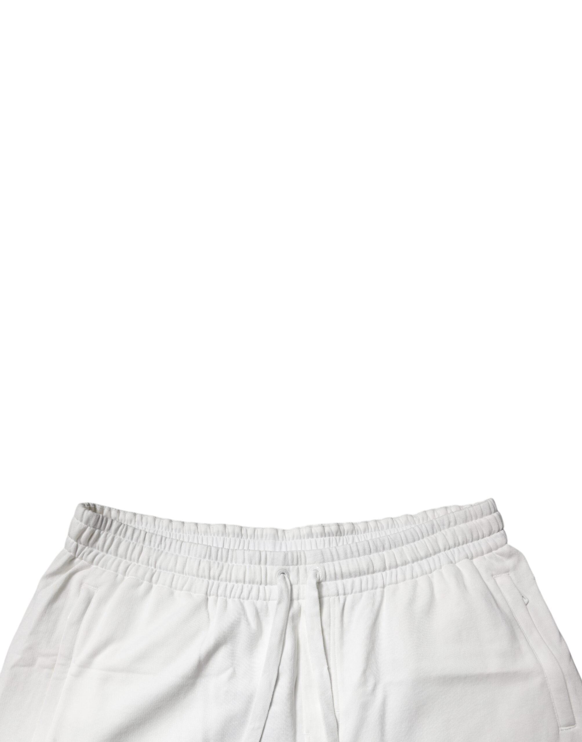 Dolce & Gabbana White Cotton Sweatshorts Men's Bermuda Shorts