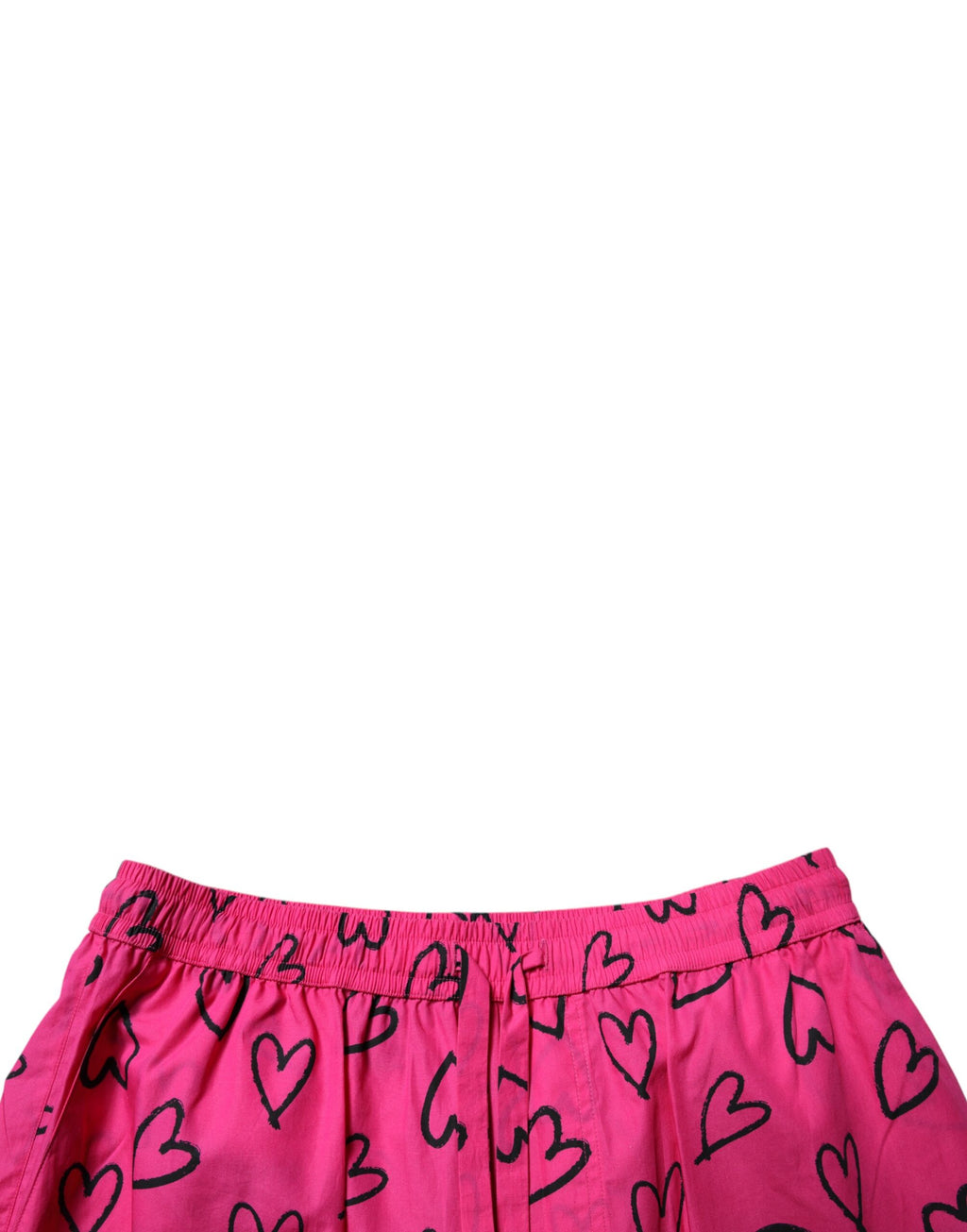 Dolce & Gabbana Pink Heart-Print Cotton Bermuda Shorts