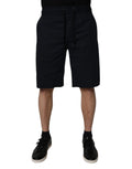 Dolce & Gabbana Black Cotton Sweatshorts Men's Bermuda Shorts