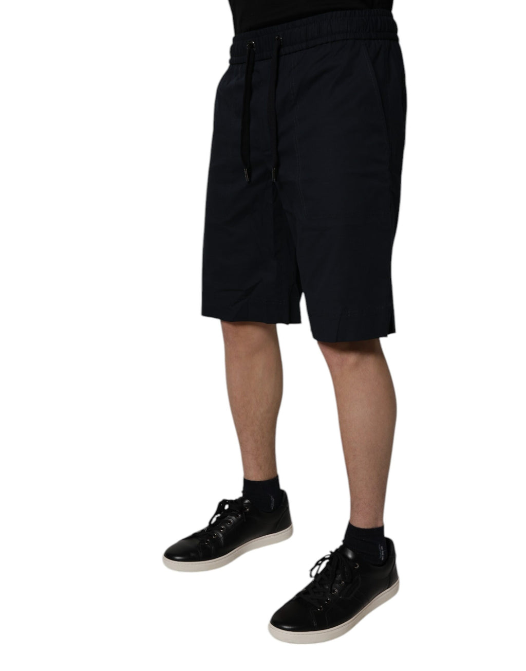 Dolce & Gabbana Black Cotton Sweatshorts Men's Bermuda Shorts