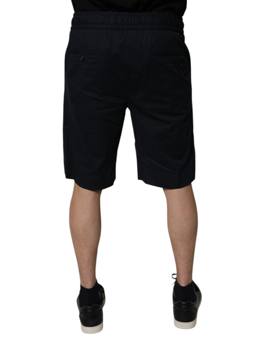 Dolce & Gabbana Black Cotton Sweatshorts Men's Bermuda Shorts
