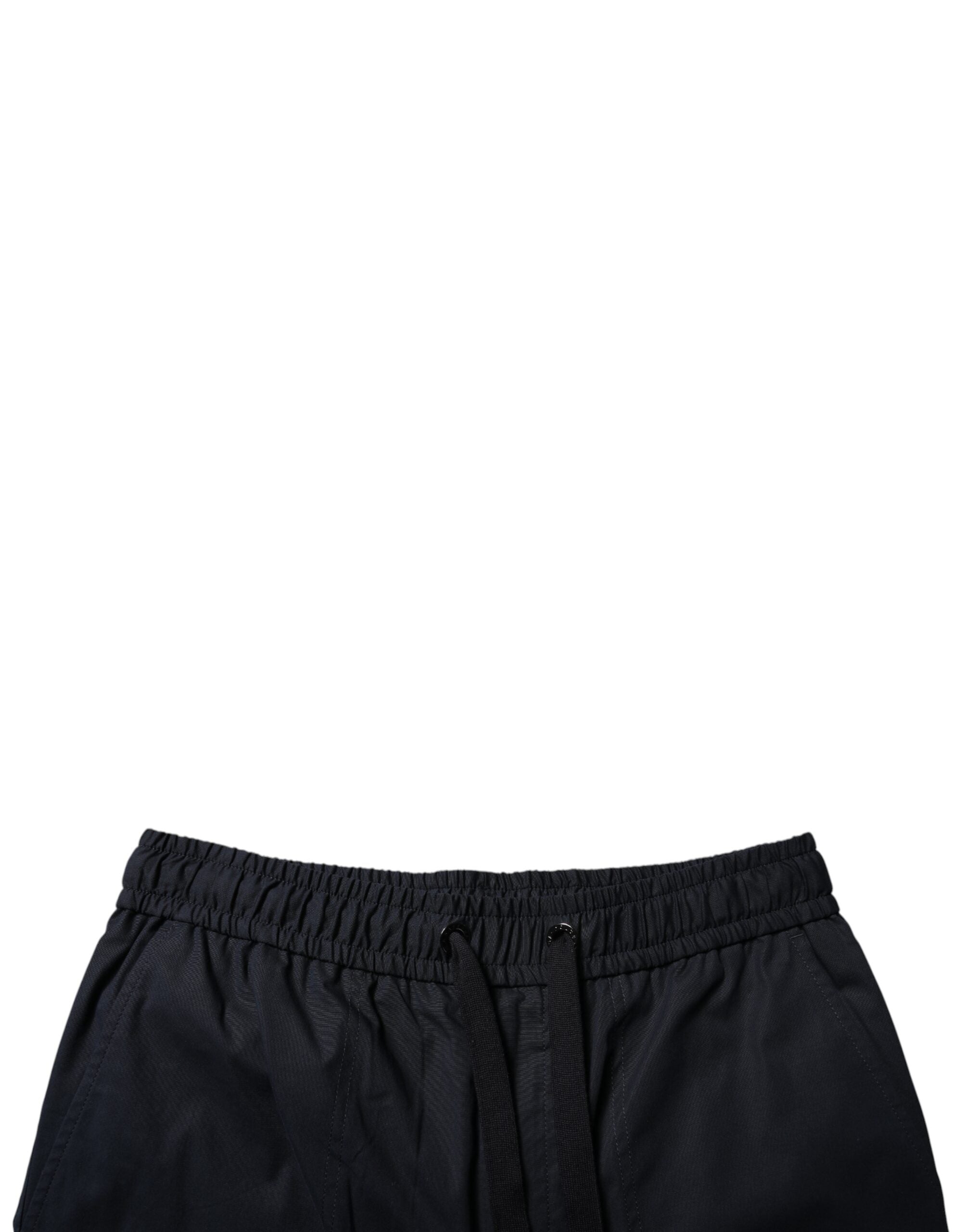 Dolce & Gabbana Black Cotton Sweatshorts Men's Bermuda Shorts
