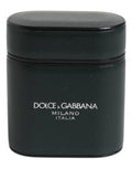 Dolce & Gabbana Green Calfskin Logo Print Flip Holder Airpods Case