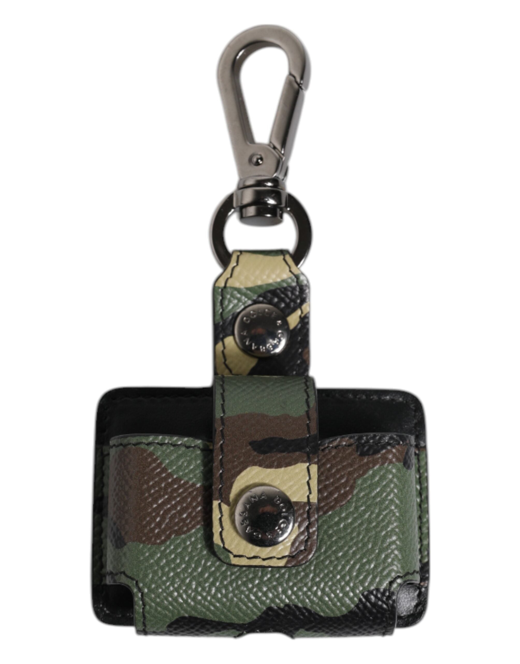 Dolce & Gabbana Multicolor Camouflage Leder Airpods Tasche