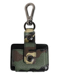 Dolce & Gabbana Multicolor Camouflage Leder Airpods Tasche