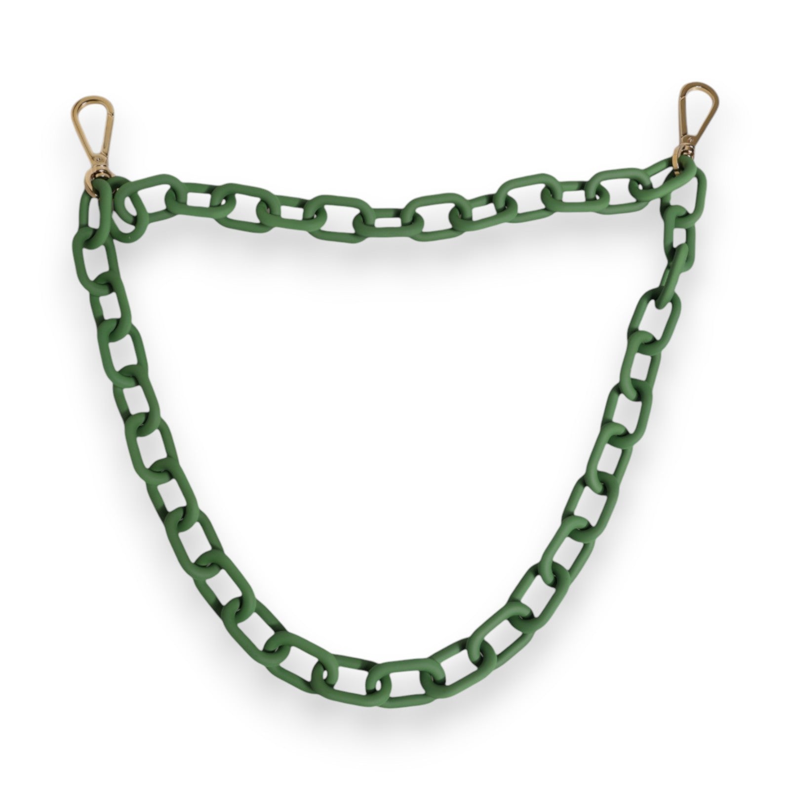 Dolce & Gabbana Green Plexiglass Acrylic Chunky Gold Hardware Wallet Chain