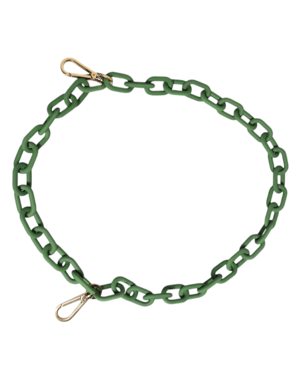 Dolce & Gabbana Green Plexiglass Acrylic Chunky Gold Hardware Wallet Chain