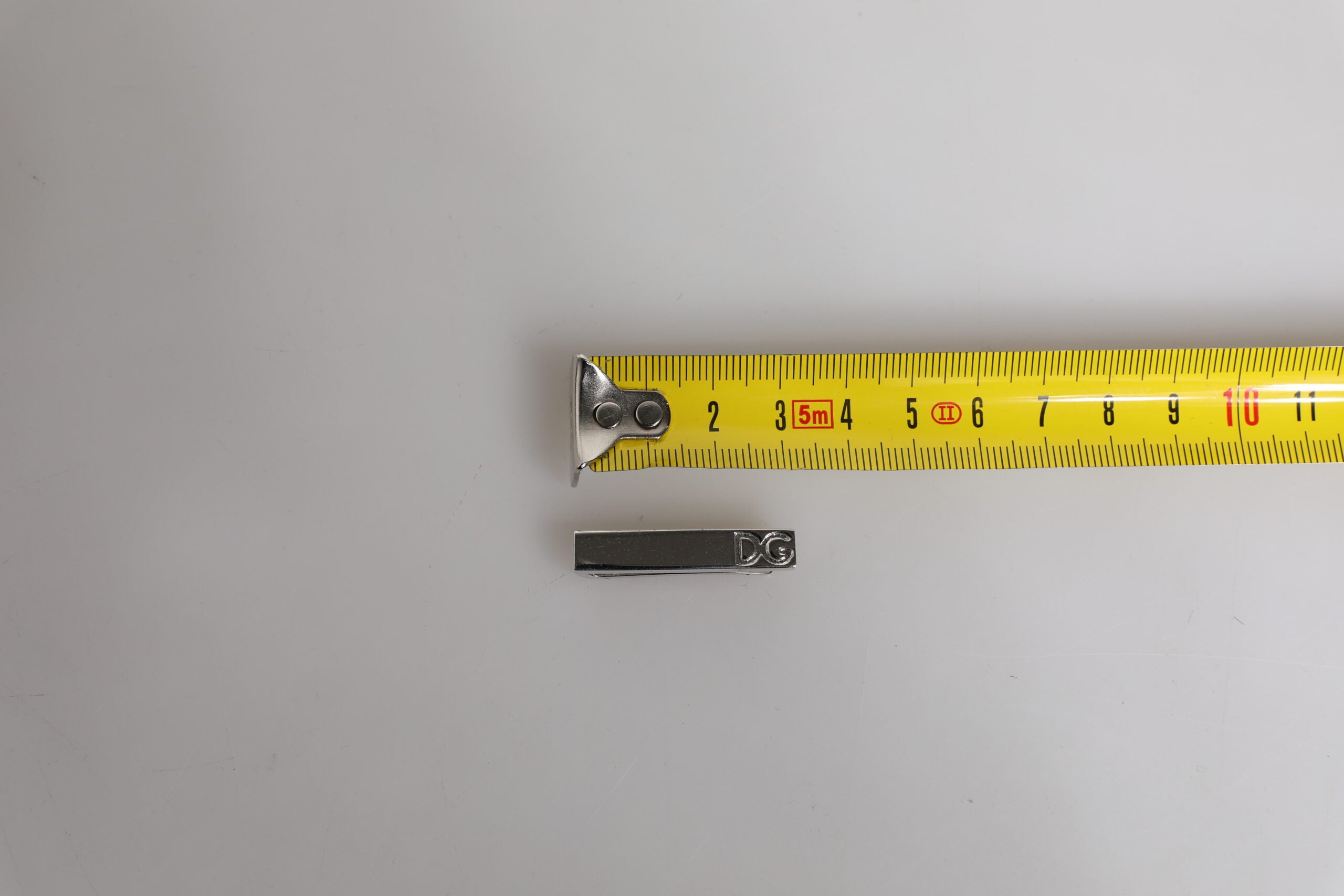 Dolce & Gabbana Silver-tone Brass Logo Tie Clip Bar