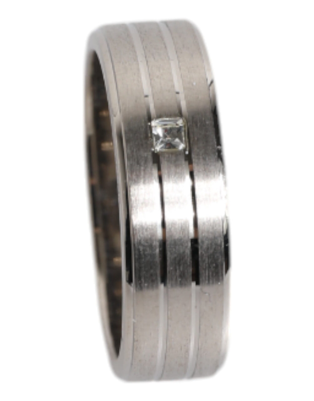 Dolce & Gabbana Silver-tone Brass Ring with Clear Crystal DG Logo
