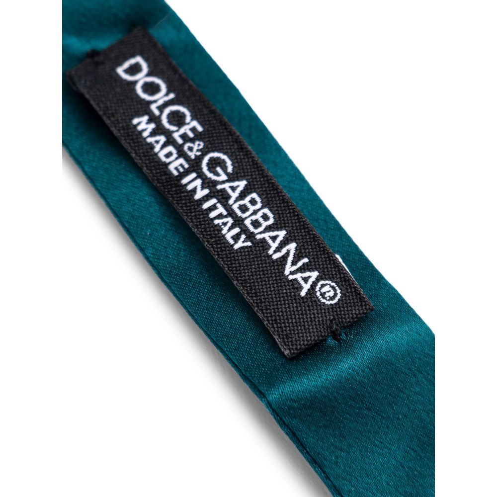 Dolce & Gabbana Grüner Seiden-Schleifenfliege