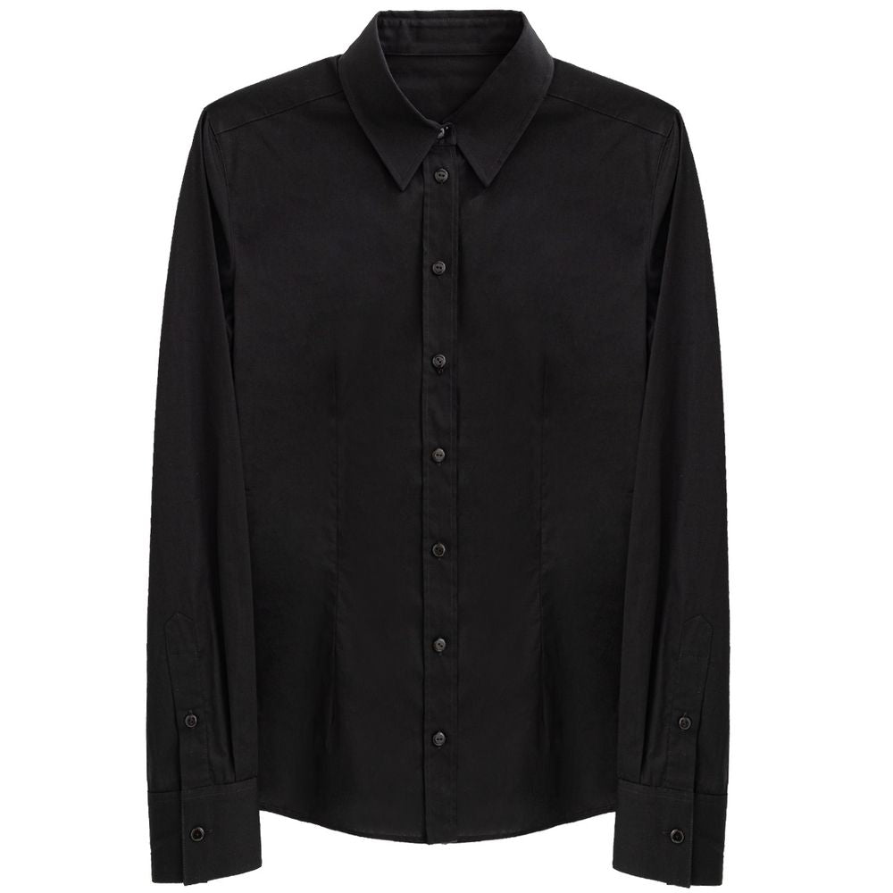 Dolce & Gabbana Schwarzes Baumwoll-Kleidhemd