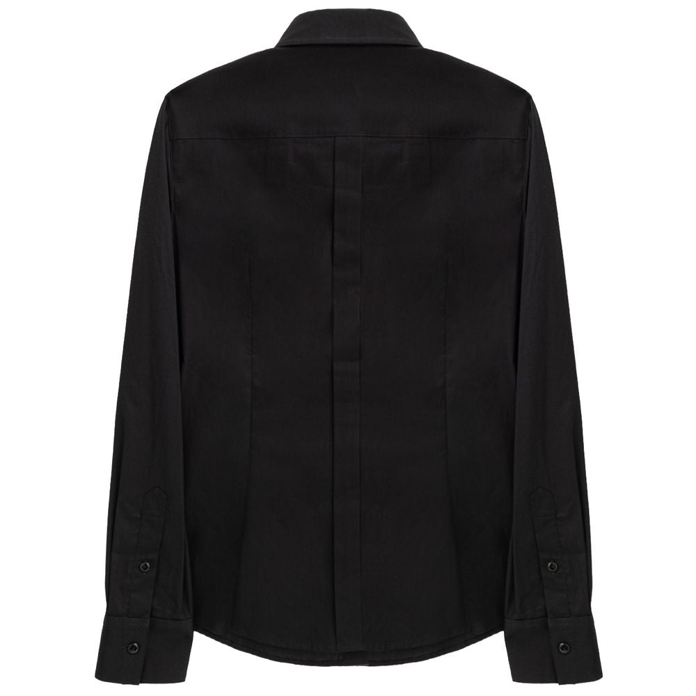 Dolce & Gabbana Schwarzes Baumwoll-Kleidhemd