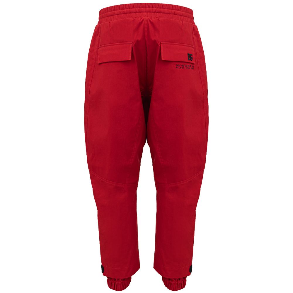 Dolce & Gabbana Red Polyamide Sports Leggings