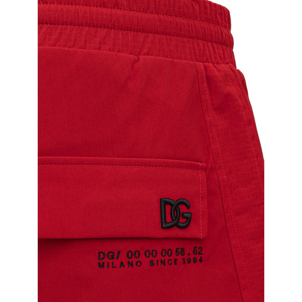 Dolce & Gabbana Red Polyamide Sports Leggings