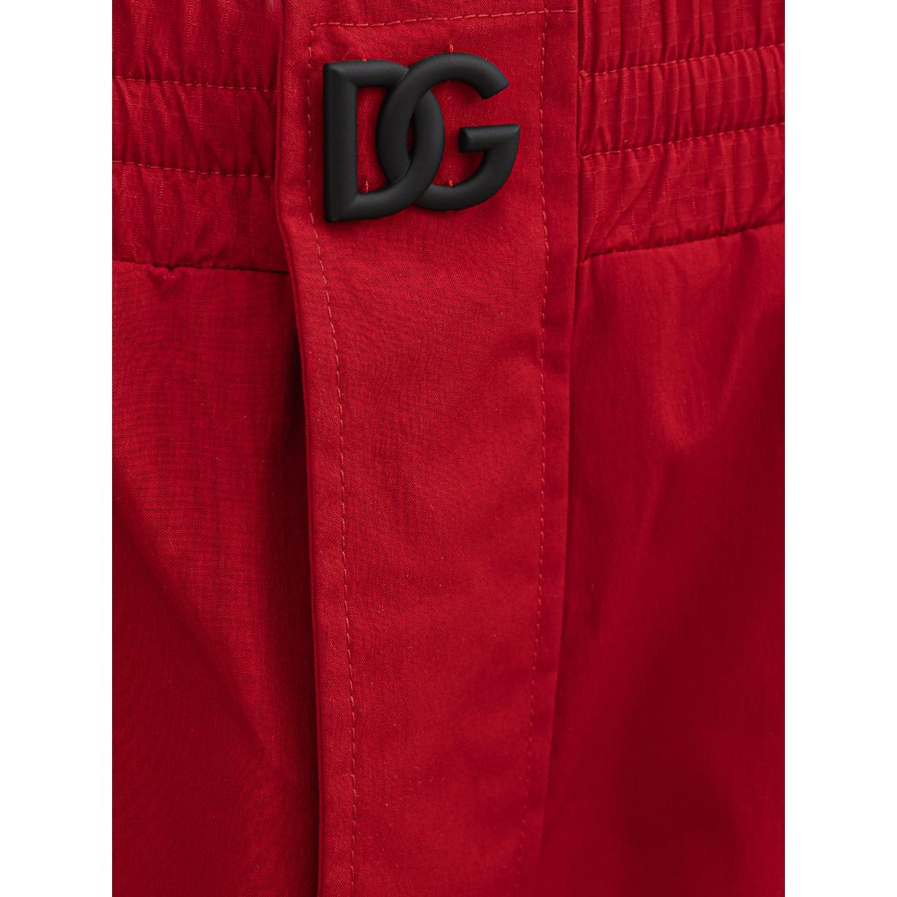 Dolce & Gabbana Red Polyamide Sports Leggings