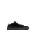 P448 Schwarze Wildleder-Sneaker aus Leder