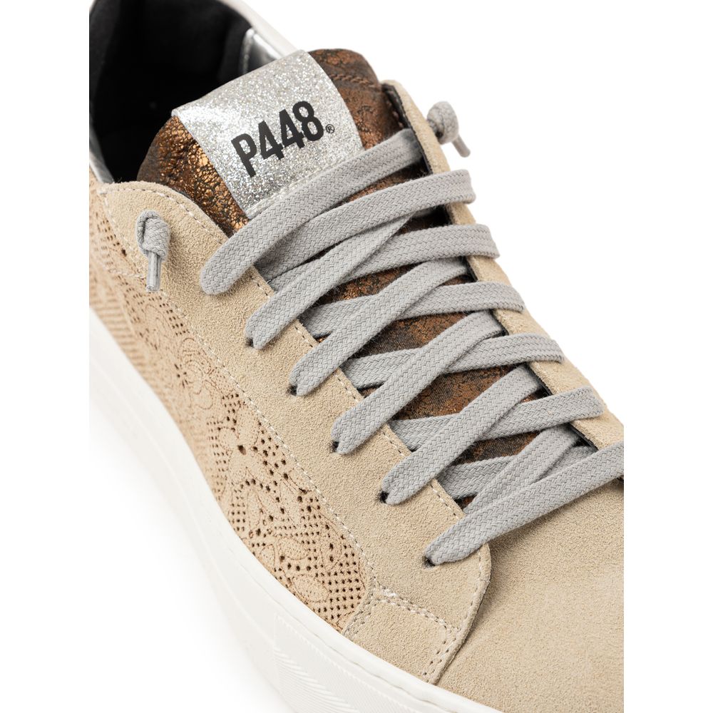 P448 Beige Leder Athletic Sneaker