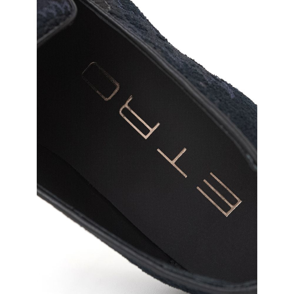 Etro Elegant Blue Leather Slip-On Loafers