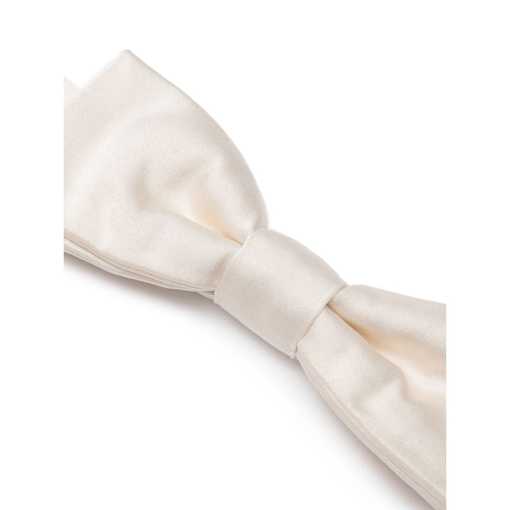 Dolce & Gabbana White Silk Bow Tie