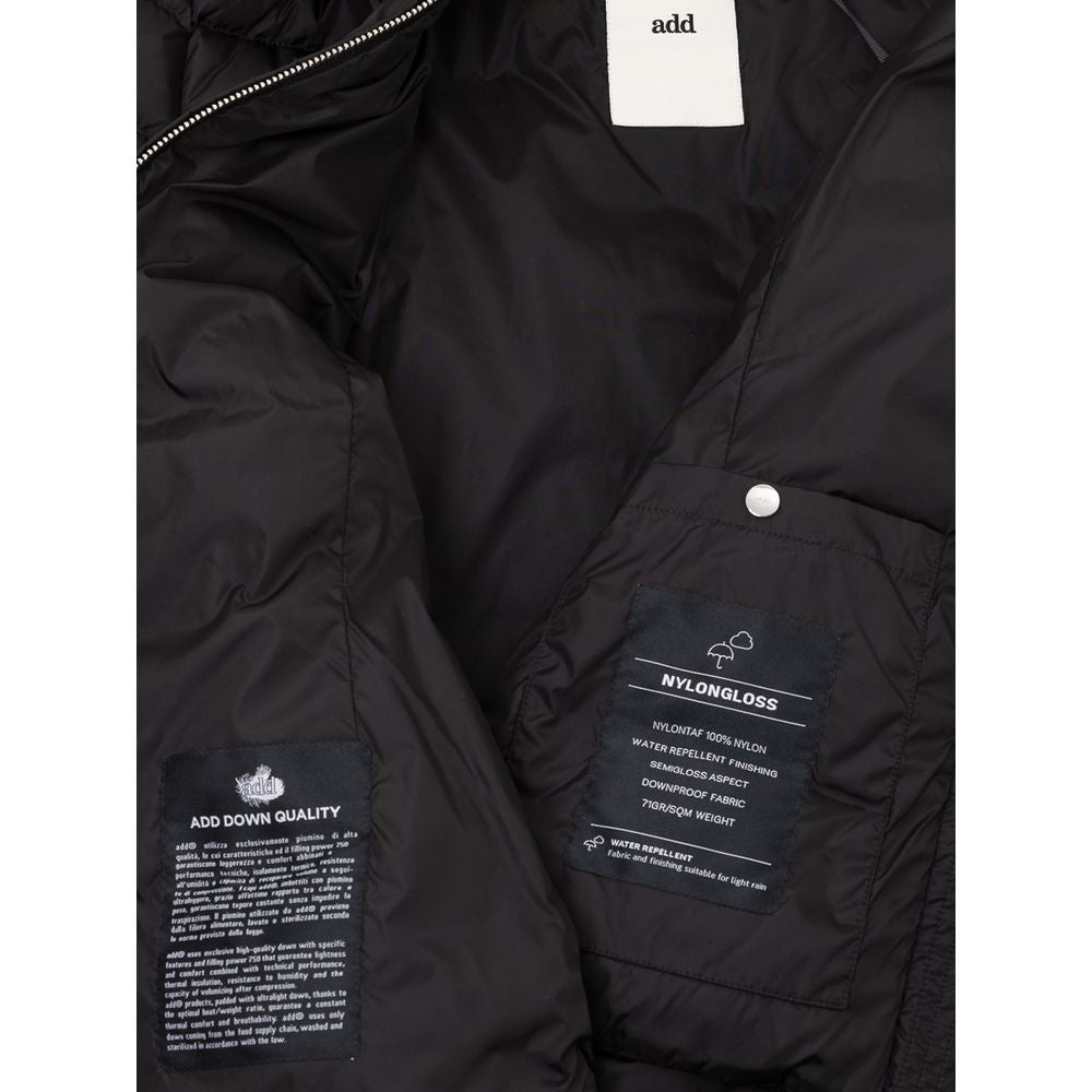 Add Schwarze Polyamid-Jacke